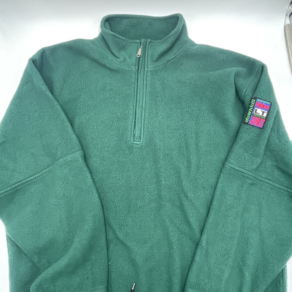Vintage GAP Alpine Series Downhill LT Patch Fleece Sweatshirt 90s Green XL #C257 - Picture 2 of 7